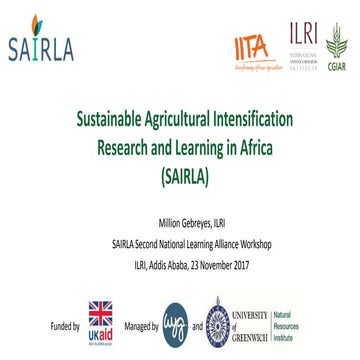 Sustainable Agricultural Intensification Research and Learning in Africa (SAI...