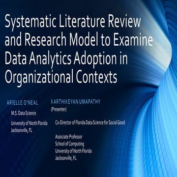 Systematic Literature Review and Research Model to Examine Data Analytics Adoption in Organizational Contexts