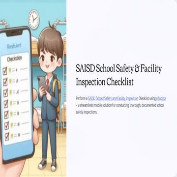 SAISD School Safety and Facility Inspection Checklist with eAuditor ...