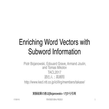 Enriching Word Vectors with Subword Information
