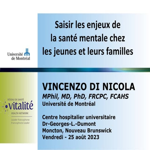 Saisir les enjeux de la santé mentale chez les jeunes et leurs familles