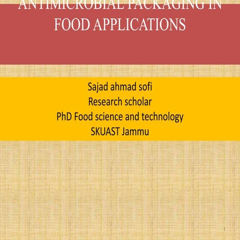 Antimicrobial packaging in food