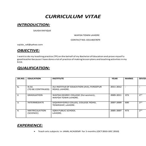 Sajida cv
