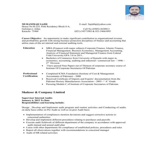 Sajid cv.