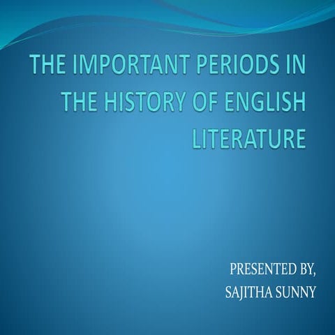 Ages of English Literature