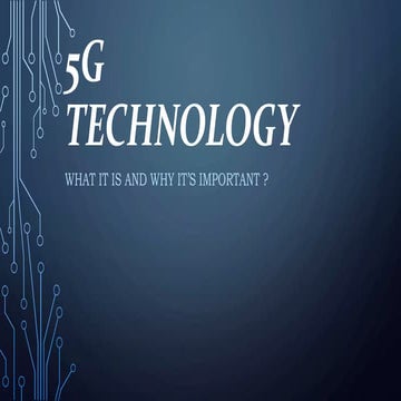 Introduction to 5g technology | PPTX
