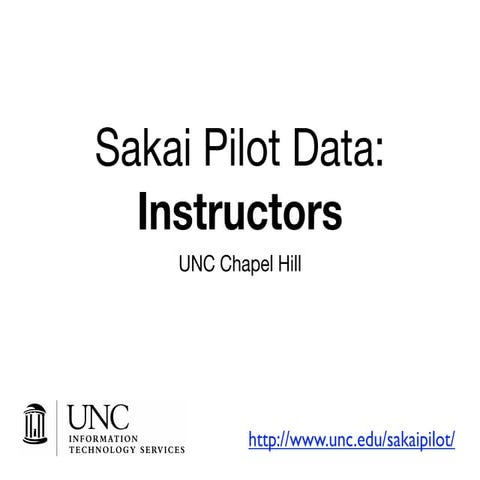 UNC Sakai Pilot: Instructor Data