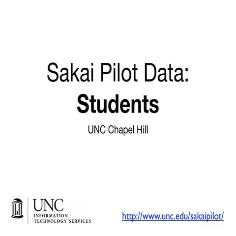 UNC Sakai Pilot: Student Data