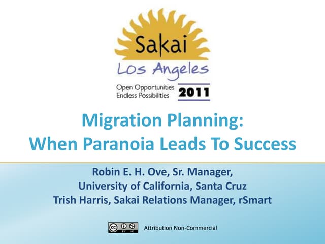 Sakai11 Migration Planning: When Paranoia Leads to Success