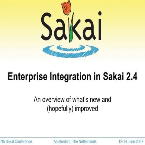 Sakai Enterprise Integration[1]