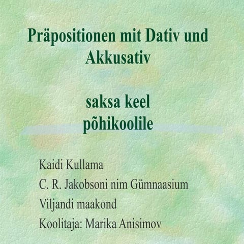 Saksa keel prapositionen (1)