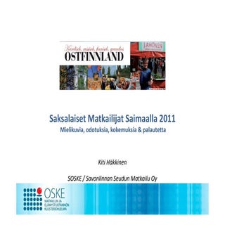 Saksalaiset Saimaalla matkailijapro...