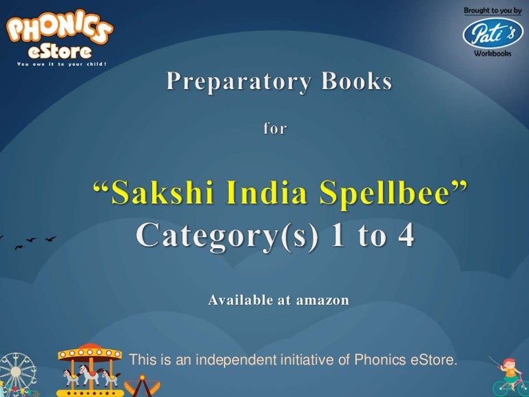 Sakshi India Spell Bee Book Series Buy at amazon NOW
