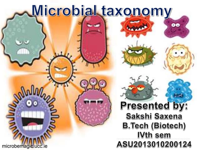 Microbial taxonomy and classification system