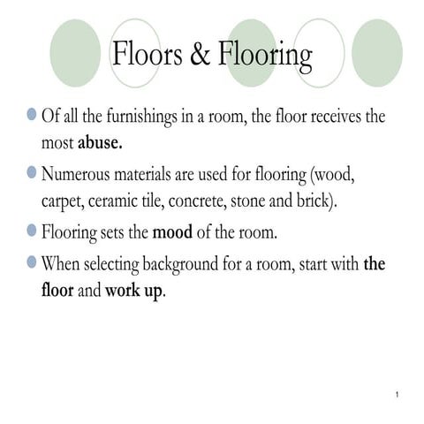 flooring and its types | PPTX