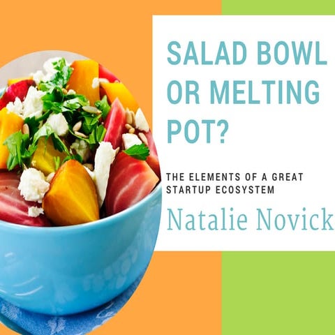 Salad bowl or melting pot? The elements of a great startup ecosystem
