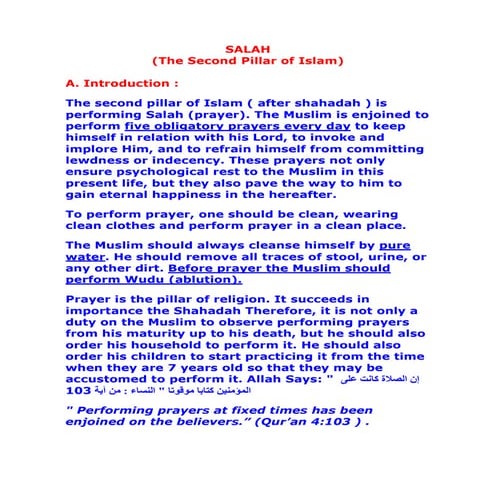wudu and Salah