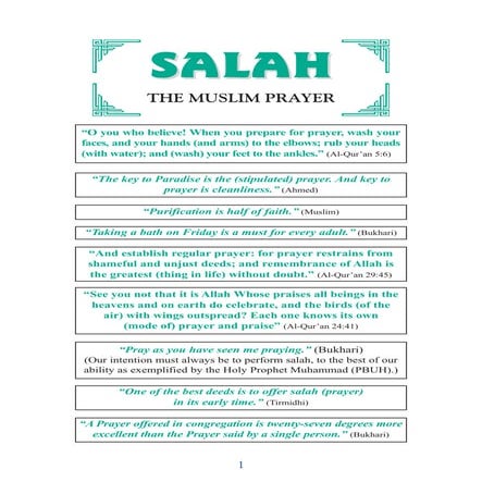 Salah (the Muslim prayer)