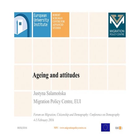 Justyna Salamonska - ageing and attitudes
