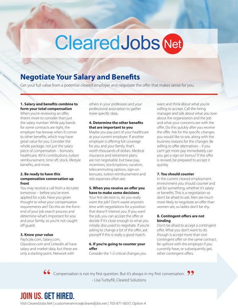 Negotiate Your Salary And Benefits