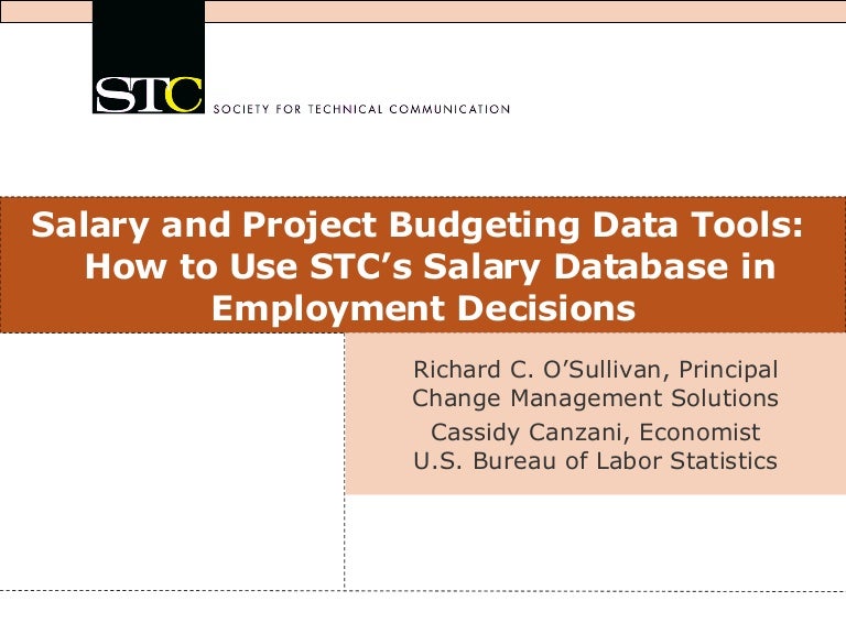 Salary And Project Budgeting Data Tools
