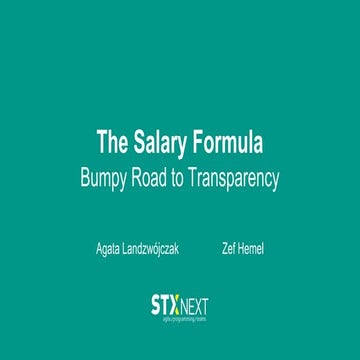 Salary Formula. Bumpy Road to Transparency.