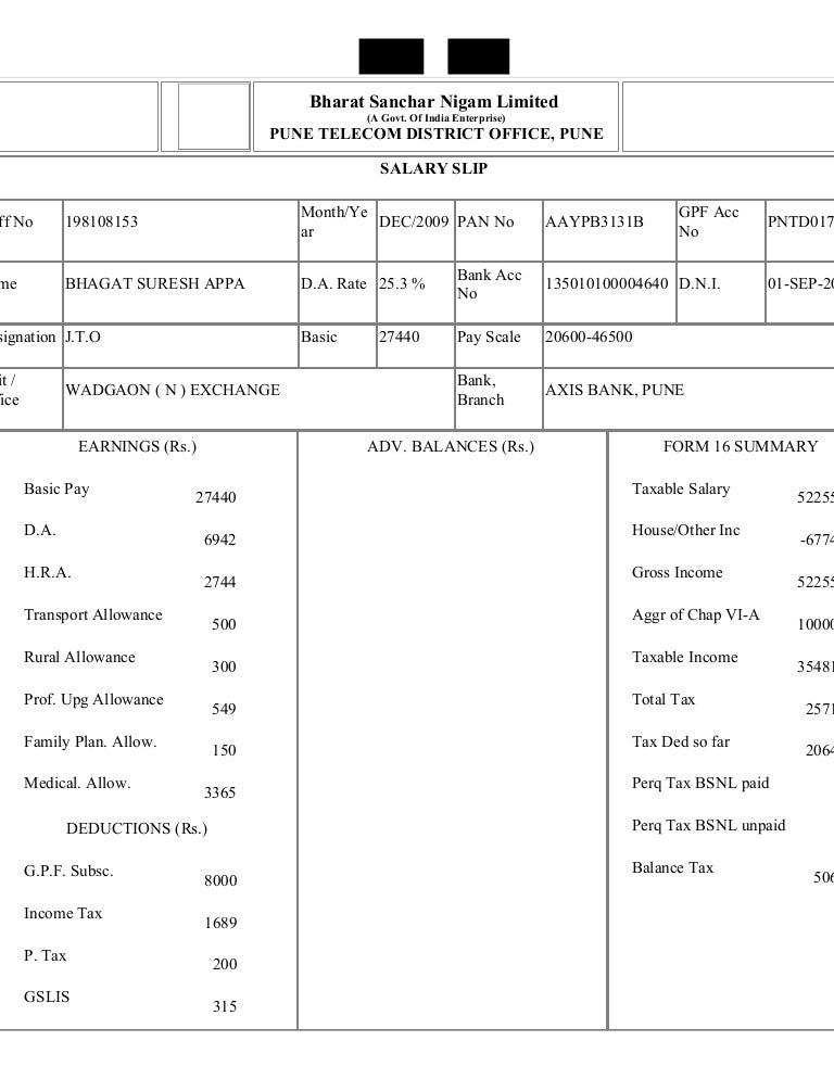 Salary Slip
