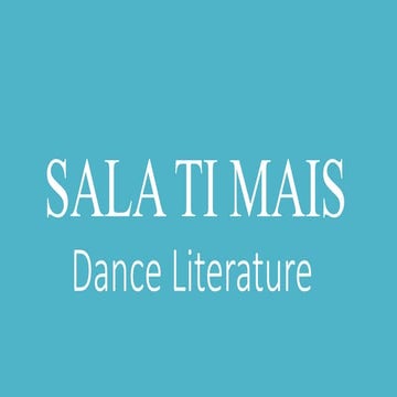 Sala Ti Mais Dance Literature for the Folkdance