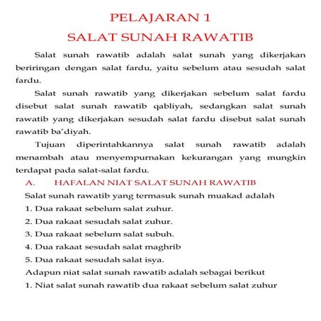 Salat sunah rawatib