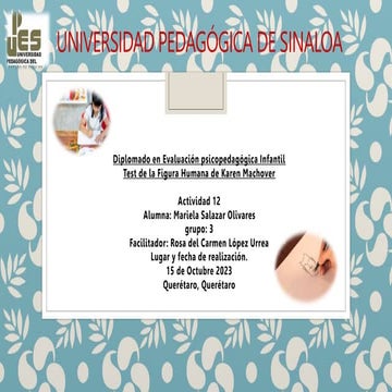 test de la figura humana Karen Machover, breve resumen