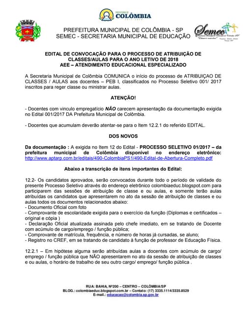 Saldo de atribuição aee