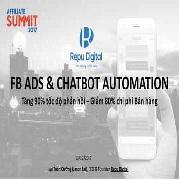 Sale automation với Facebook and chatbot - Lại Tuấn Cường