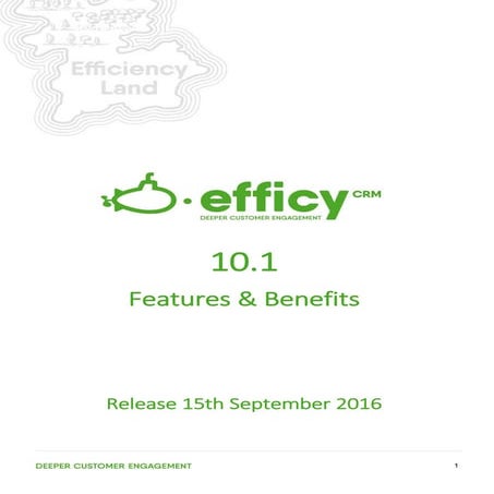 Efficy CRM 10.1 new features