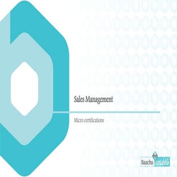 Sales management