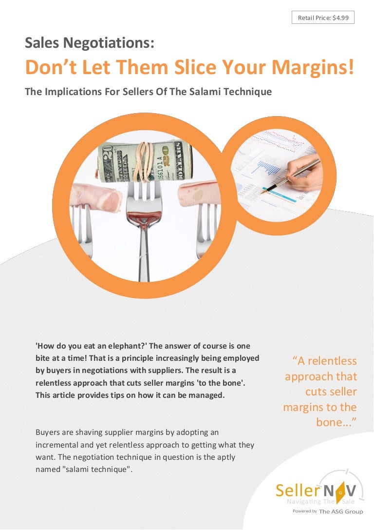 Sales Negotiations Don't Let Them Slice Your Margins