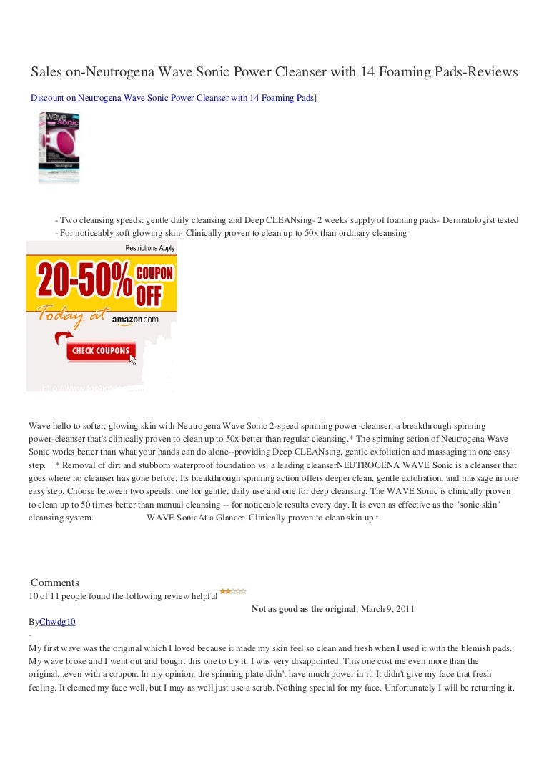 neutrogena wave pads