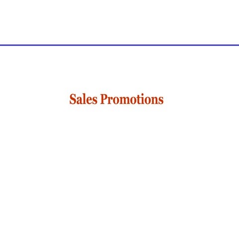 Sales Promotions