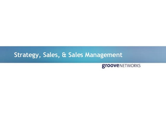 Sales, Sales Management, Sales Strategy