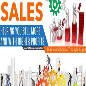 Sales - Helping you sell more and with higher profits