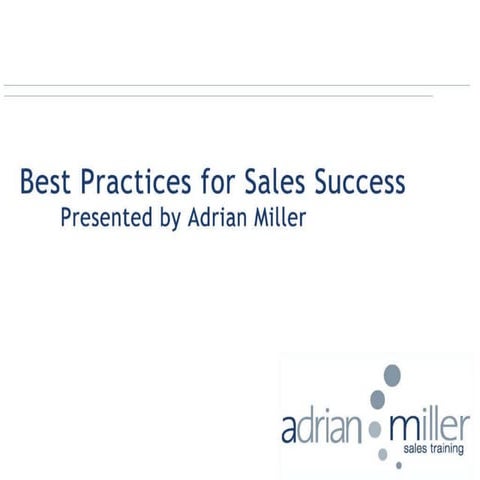 Best Practices for Sales Success