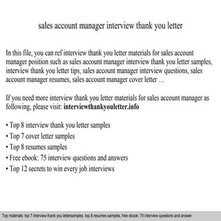 Sales account manager