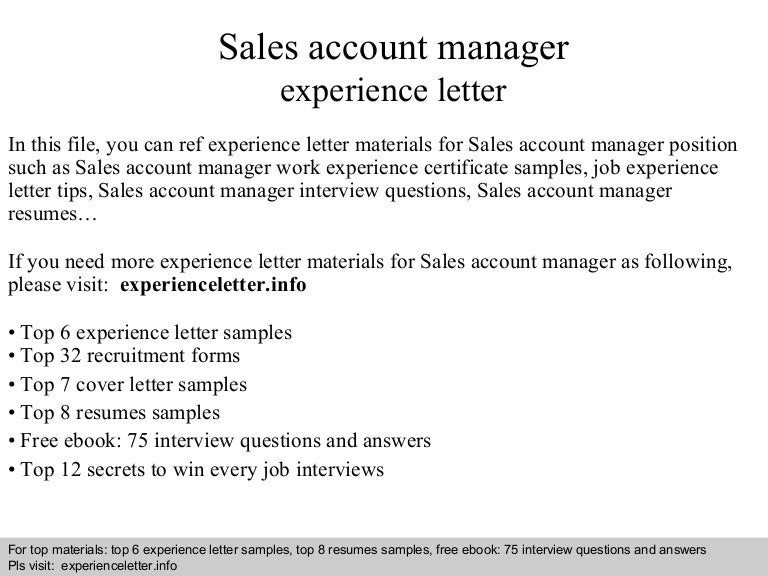 sales account manager interview questions