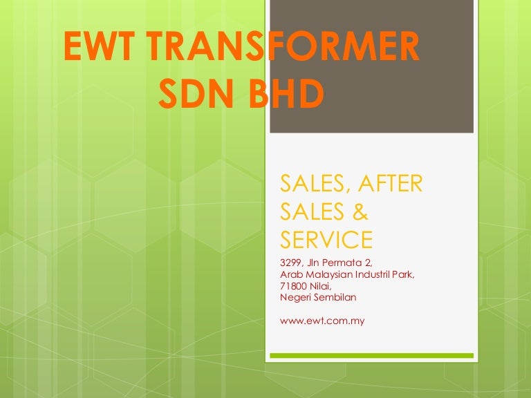 Transformer Sales After Sales Service Presentation