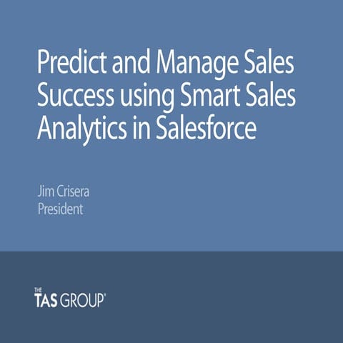Sales Webinar | Predict and Manage Sales Success Using Smart Sales Analytics ...