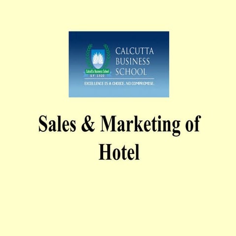 Sales and marketing