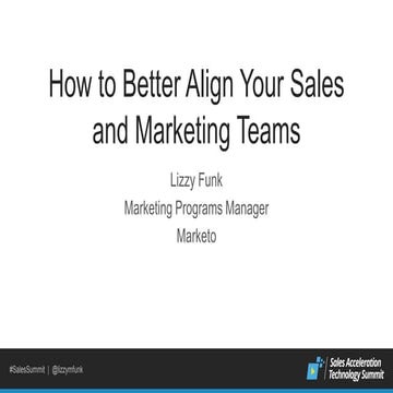 How to Better Align Your Sales and Marketing Teams
