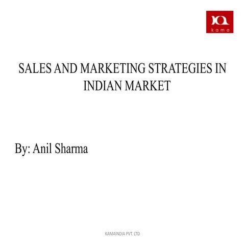 Sales and marketing strategies in indian market