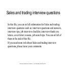Top 5 Goldman Sachs Sales And Trading Interview Questions – BVMEM