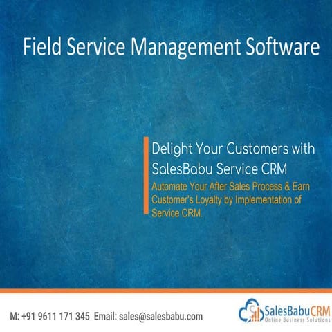 Field service management software -  SalesBabu