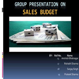 Sales budget